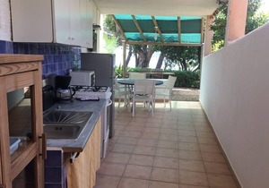 Apartment for 4 people on the ground floor, sea view, direct access to the beach