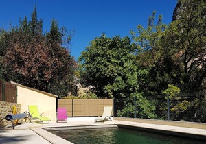 Apartment in village house sleeps 7, garden and pool.