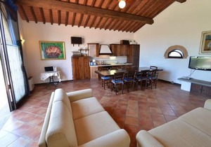 Apartment with WIFI, pool, TV, patio, pets allowed, panoramic view, parking, close to San Gimignano