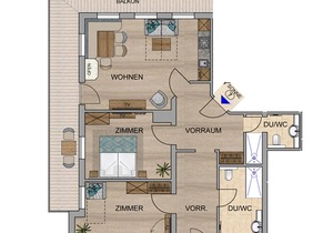 App. 7 "Sun" 100 m² 2-7 pers., 2 bedrooms, 2 bathrooms - Appartements Schedererhaus