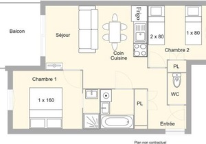 Appartement 3 pièces avec piscine, proche centre Les Saisies, 5 pers, parking, balcon, classé 3 étoiles - FR-1-594-98