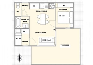 Appartement Crest-Voland, 2 pièces, 6 personnes - FR-1-596-1