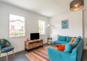Appartement de standing à 500m de l'Océan avec terrasse, jardin et parking à Guéthary - FR-1-4-583