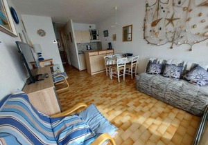 Appartement T2 Cabine en Front de Mer avec Terrasse à Agde - 5/6 Couchages - FR-1-423-191