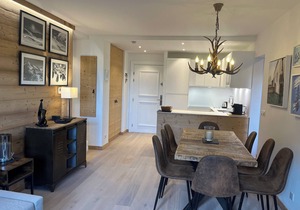 Arc 1950 ski in ski out 5*,Just refurbished 2bed 2bath apart Mont Blanc View