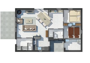 Attractive bungalow with a terrace at the Bedafse Bergen