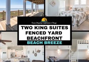 Beach Breeze, Beachfront, Linens, Double Decks, Fenced Yard
