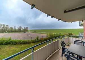 Beachfront 3-room apartment with balcony located directly on the North Sea dike -