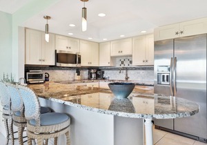 Beachfront Condo with a Beautiful, Renovated Kitchen, Shared Pool, & Tennis