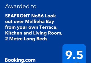 BEACHFRONT with Seaviews Apartment No56 Award Winner Unbeatable Location for Closeness to the Sea Ideal for Guests looking for Winter Spring and Autumn Breaks in Sunny Malta Also Ideal for Coastal Hikers