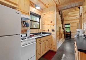 Beautiful cabins with a pool in a peaceful setting