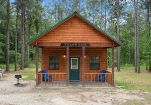 Beautiful cabins with a pool in a peaceful setting
