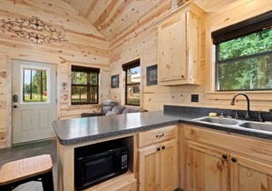 Beautiful cabins with a pool in a peaceful setting