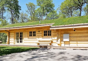 Beautiful luxury log cabin. Two private terrasses. Open fireplace. Pet friendly