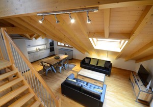 Beautiful penthouse apartment with stunning views of Lauterbrunnnen valley.