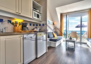 Beautiful sea view and everything on foot (beach, swimming pool, center, port .)