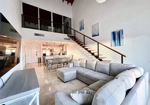 Beautiful top floor beach front condo in the center of cap cana.