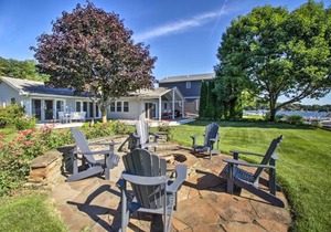 Benton Harbor Lake House with Dock and Fire Pit!
