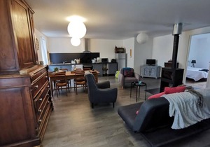 Bielle, apartment with garden and garage
