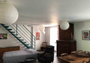 Bielle, apartment with garden and garage
