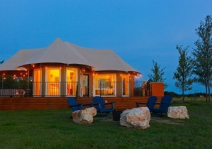 Big Dipper Safari Tent at Wahwahtaysee Resort on the San Marcos River