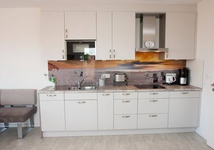 Bright and open: The homely apartment, which was completed in 2017