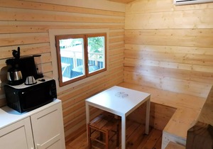 Camping maeva Escapades Coeur d'Ardèche * - 3-Room Comfort Chalet for 5 People with Air Conditioning + TV