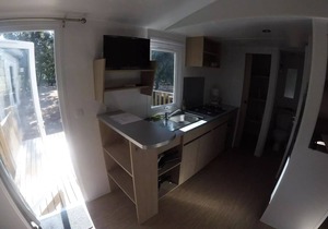 Campsite La Simioune in Provence * - Mobile home Air-conditioned PROVENCE -2 bedrooms + TV (2 adults + 2 children) 2 to 4 people - 2 pers. included in the tariff