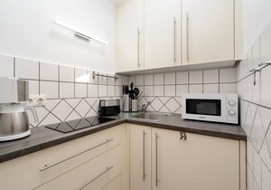 Central app. for 2 persons, WLAN and TV, separate kitchen.