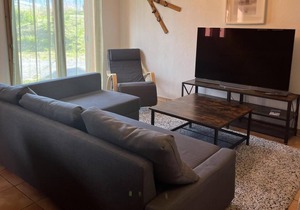 Chalet, 60m from shops, view resort, fireplace or stove, tv, ski locker, 75m², La Plagne