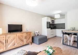 Charmette: 1-bedroom apt with parking, terrace, ski locker