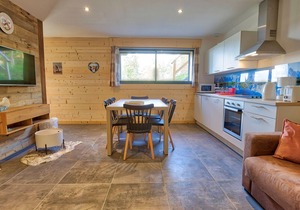 Charming apt. at the foot of the slopes, near center, with terrace, ski locker, and parking