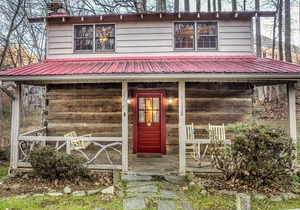 Charming Log House - Ponds, Fireplace, AC, WiFi - Snowbird, Dog & Biker-Friendly