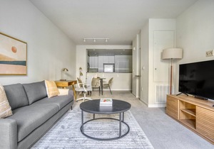 Chic Santa Clara 1BR w/Gym & Cinema, walk to shops, by Blueground
