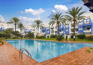 Classic and cheerful studio in Denia, Costa Blanca, Spain with communal pool for 4 persons