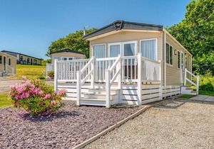 Comfortable and spacious caravan with one double and one twin.