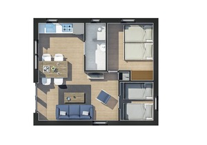 Comfortable bungalow with a terrace at the Bedafse Bergen