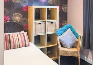 Comfortable semi-detached lodge with one double and one twin.