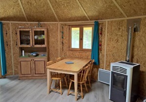 Comfortable wooden yurt 1-heated swimming pool