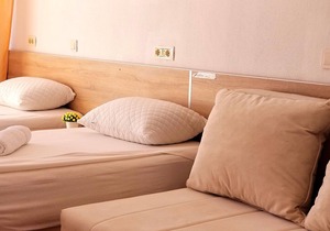 Comfy twin room with separated beds, double sofa bed - sea view balcony