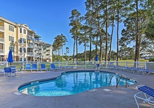 Condo w/ Patio & Pool Access ~ 2 Miles to Beaches