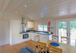 Contemporary secluded lodge with extra privacy and outdoor space.