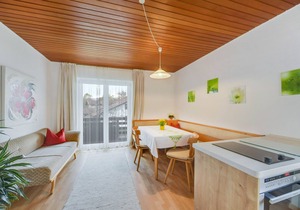 Cosy Apartment at Lake Chiemsee with South-Facing Balcony, Mountain View & Wi-Fi; Parking Available