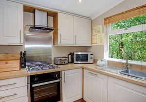 Cosy log cabin with one double.