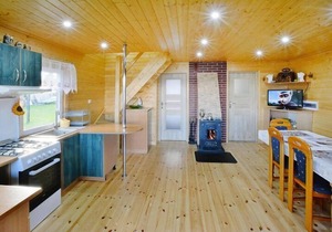 Cottage by Lake Ostrowieckie with Private Beach