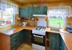 Cottage by Lake Ostrowieckie with Private Beach