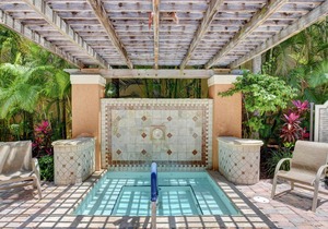Courtyard at Cityplace condo with beautiful pool view and 2 bedrooms 2 baths.