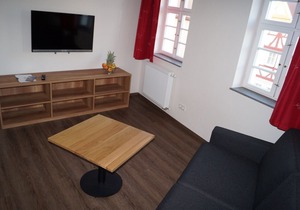 Dachgeschoß Wohnung für 4 Personen mit Blick über die Dächer der Altstadt