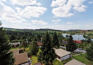 Detached chalet with terrace near a swimming lake