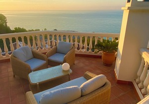 Detached holiday villa with spectacular sea views, large sun terrace, A/C, WIFI